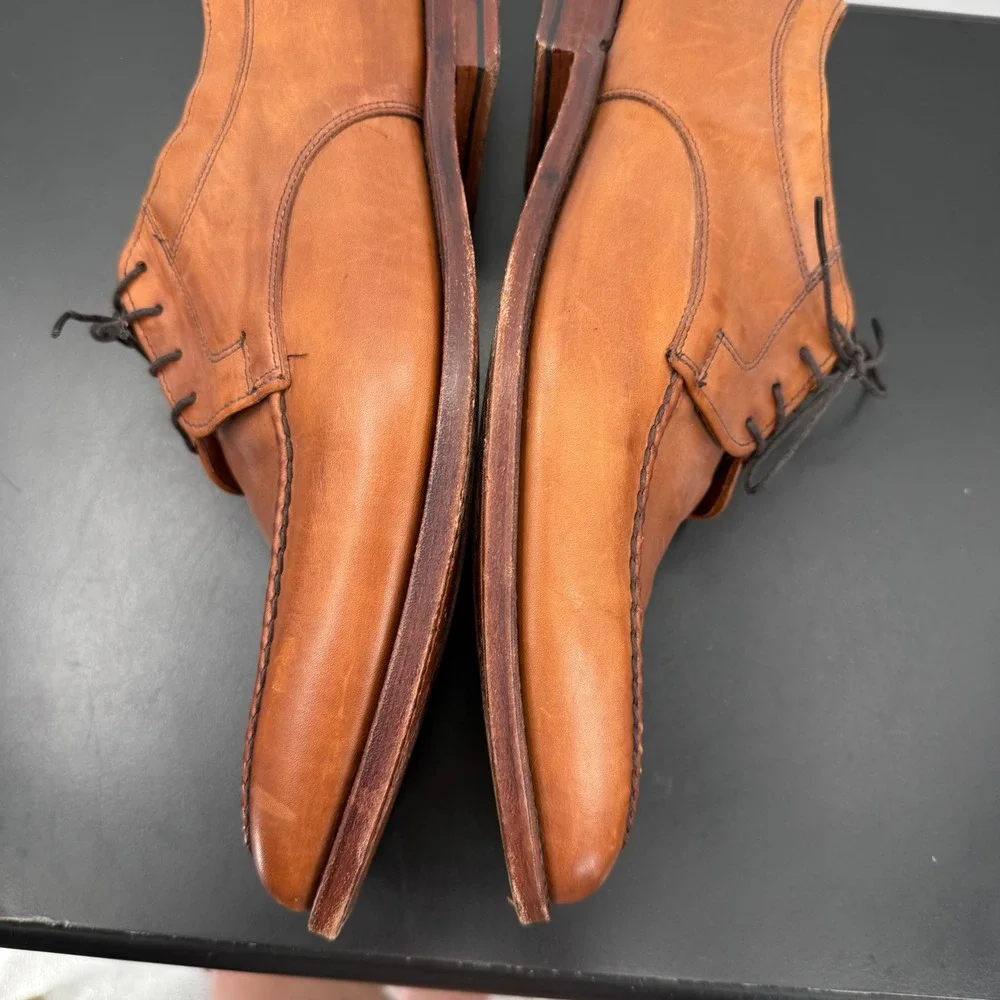 Allen Edmonds LaSalle Derby Mens 11.5 D Brown Good Split Toe Leather 3920